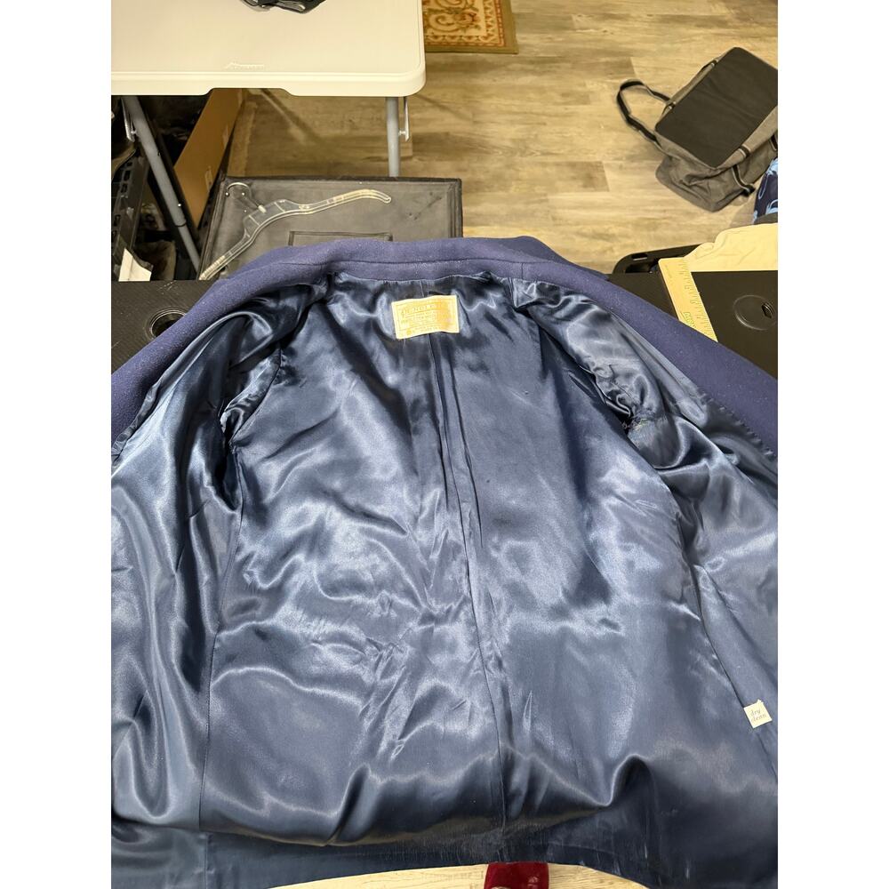 Pendleton Virgin Wool Double Breasted Coat Blue S… - image 5